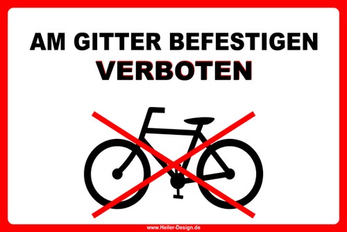 Verbotsschild fahrrad - fahrrad, am