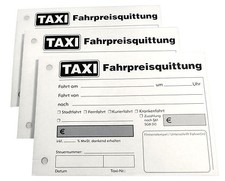 50x TAXI-Fahrpreis-Quittung