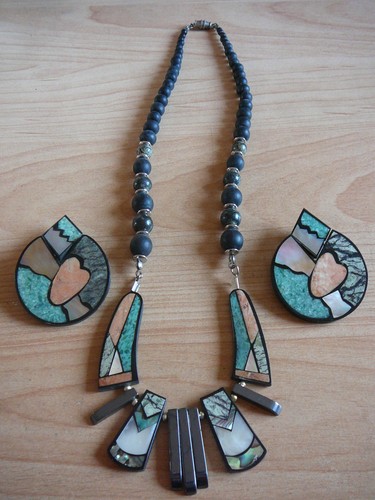 Indianer schmuck set zuni - schmuck-set,