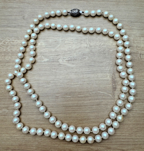 Perlenkette vintage silber - perlenkette,, vintage,