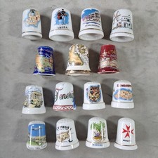 Bone China Fingerhüte: Urlaubsinsel Reiseziele, (Mediterran etc.) x15 