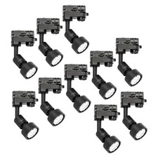 10x CLE PURI LED GU10 schwarz 3 Ph. Stromschienstrahler f. Erco Staff Lival Eutr