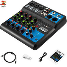 5 Kanal Bluetooth Mixer Live Studio Audio Verstärker DJ Profi Mischer Mischpult