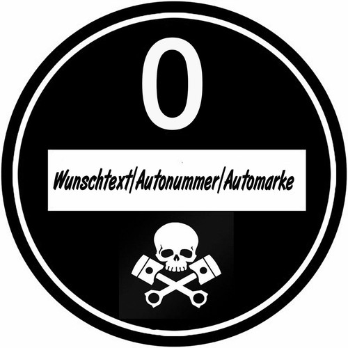 Schwarze feinstaubplakette - schwarze,
