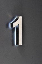 LED-Hausnummer 1  in 3D