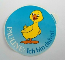 Werbe-Aufkleber Ente Pauline Ich bin dabei Auto Oldtimer 80er