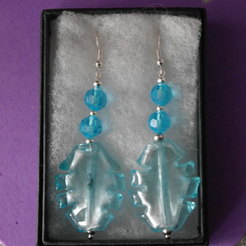 Schöner blauer murano glas - blauer,