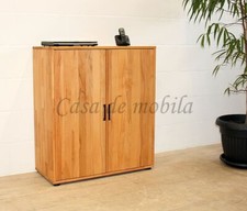 Kommode MIDO 90x100x40cm Kernbuche massiv geölt Aktenschrank Büroschrank holz