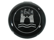 Hupenknopf Schwarz  " Wolfsburg" für VW Käfer Karman VW Bus T1 T2 Lenkrad