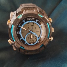 AKZENT Herrnuhr Armbanduhr Digital Alarm, funktioniert