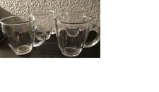 4 Stück Gläser mit Henkel 300 ml  durchsichtig Teegläser Glühweingläser - neuw.!