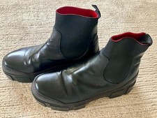 Vic Matie Plateau Boots 38, Schwarz mit roten Nähten, Leder