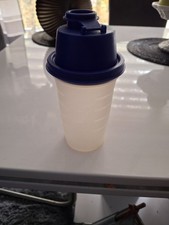 Tupperware Mix-Fix 250ml Schüttelbecher Shaker Messbecher Shaky Mixer Blau