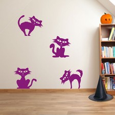 Halloween gruselige katzen - halloween,