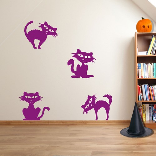 Halloween gruselige katzen - halloween,