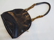 PICARD Schulter Tasche City Bag Handtasche "Kroko" braun Kunststoff-Henkel /21