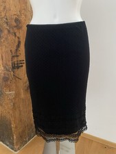 Twin Set Simona Barbieri Rock Spitze Schwarz Bleistift Stretch Zu Shirt Bluse M