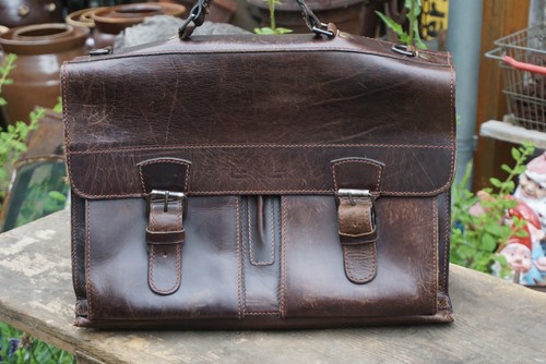Vintage cognac leder tasche - cognac,