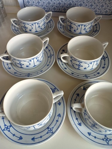 Indisch blau suppentassen - blau,