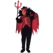 TEUFEL KOSTÜM HÖRNER & UMHANG KINDER Halloween Karneval Satan Party Jungen  3845