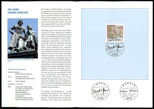 Brd sammelblatt 2012 - brd,