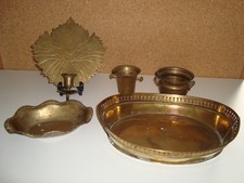 Messing Deko Konvolut Schalen Wandkerzenhalter usw. 1,542 Kg
