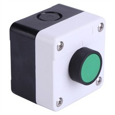 Weatherproof green push - green, button