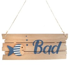 Türschild bad mit fisch - türschild,