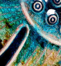 Wandkeramik Relief Glasfritte