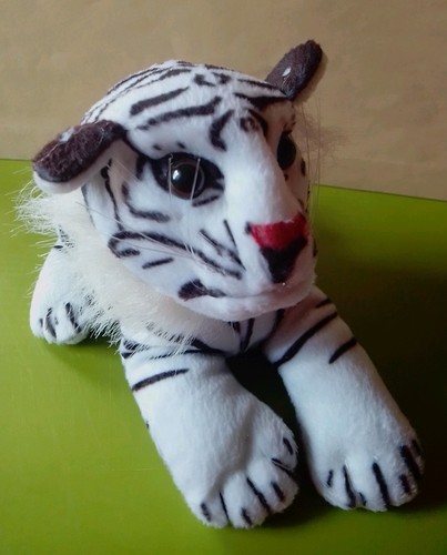 Stofftier weißer tiger mit - tiger,