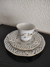 Burg Lindau, Vintage Porzellan, Tasse, Untertasse, Teller, Seltenes Sammler Trio