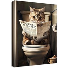 Lustiges Katzen Leinwandbild