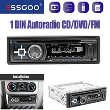 Autoradio CD DVD Player MP3 USB Bluetooth FM AUX TF SD-Karte Radio Single 1 DIN