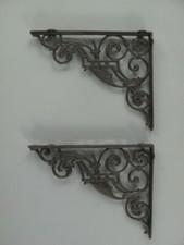  Regalwinkel 2Set 35x27 Eisen Guss Jugendstil Regalträger Antik Regal Winkel Ede