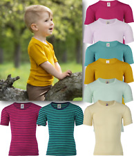 Engel Kinder Unterhemd kurzarm   Wolle /Seide kbT GOTS  versch.Farben