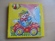 (10) Kinderzimmerbild, Keilrahmen, Kindermotiv, Clown, gelb
