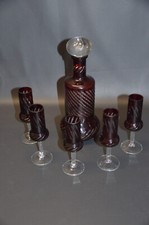 Karaffe inkl. 5 Gläser Rubin