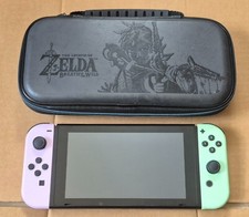 Nintendo Switsch Konsole - pastelfarben (HAC-001) + Etui (Zelda- Motiv)