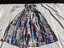 Top ärmellos Damen, hoher Ausschnitt, geom. Muster, bunt, Gr. L, Spense