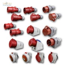 CEE-Steckverbinder IP44 16A/32A, Stecker Kupplung Buchse, groß/klein, Starkstrom