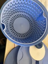 Tupperware Salat-Schleuder Karussell Schüssel blau 4,5 L mit Deckel