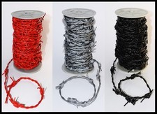 SILBER, ROT ODER SCHWARZ LEDER STACHDRAHT GEWEBT ECHTE KORDEL 1M 2M 5M 10M 20M