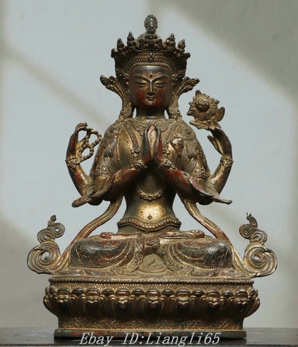 Tibet bronze buddhismus - 11.8",