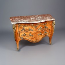 Schöne Intarsien Kommode Mit Marmorplatte Und Messing Beschlägen Antik Anfang 19