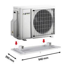 Lackierte Blechwanne für Kondensatauffang der Außeneinheit – 390x940mm