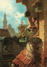Kunstkarte Carl Spitzweg "Im