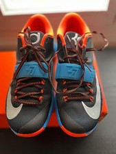 Nike KD VII OKC Auswärts Schwarz Blau Orange Kevin Durant 653996-004 Herren US9