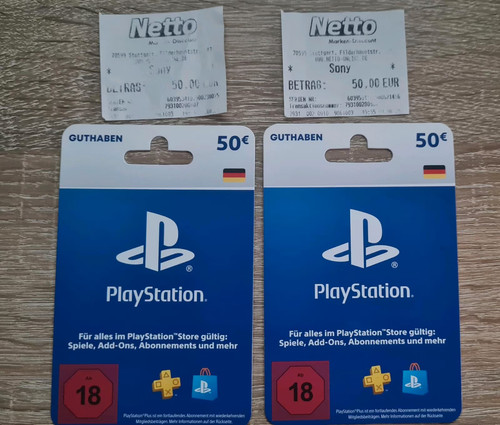 Prepaid karten - 2×50€, (de)