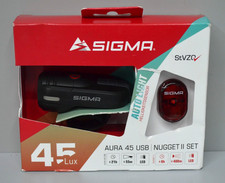 SIGMA LED Fahrradlicht Set Aura45/Nugget II mit 45/15 Lux |Wiederaufladbar ,NEU