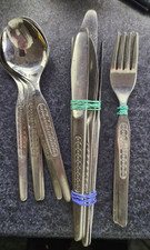 18 Teile Besteck DDR ABS Kreis